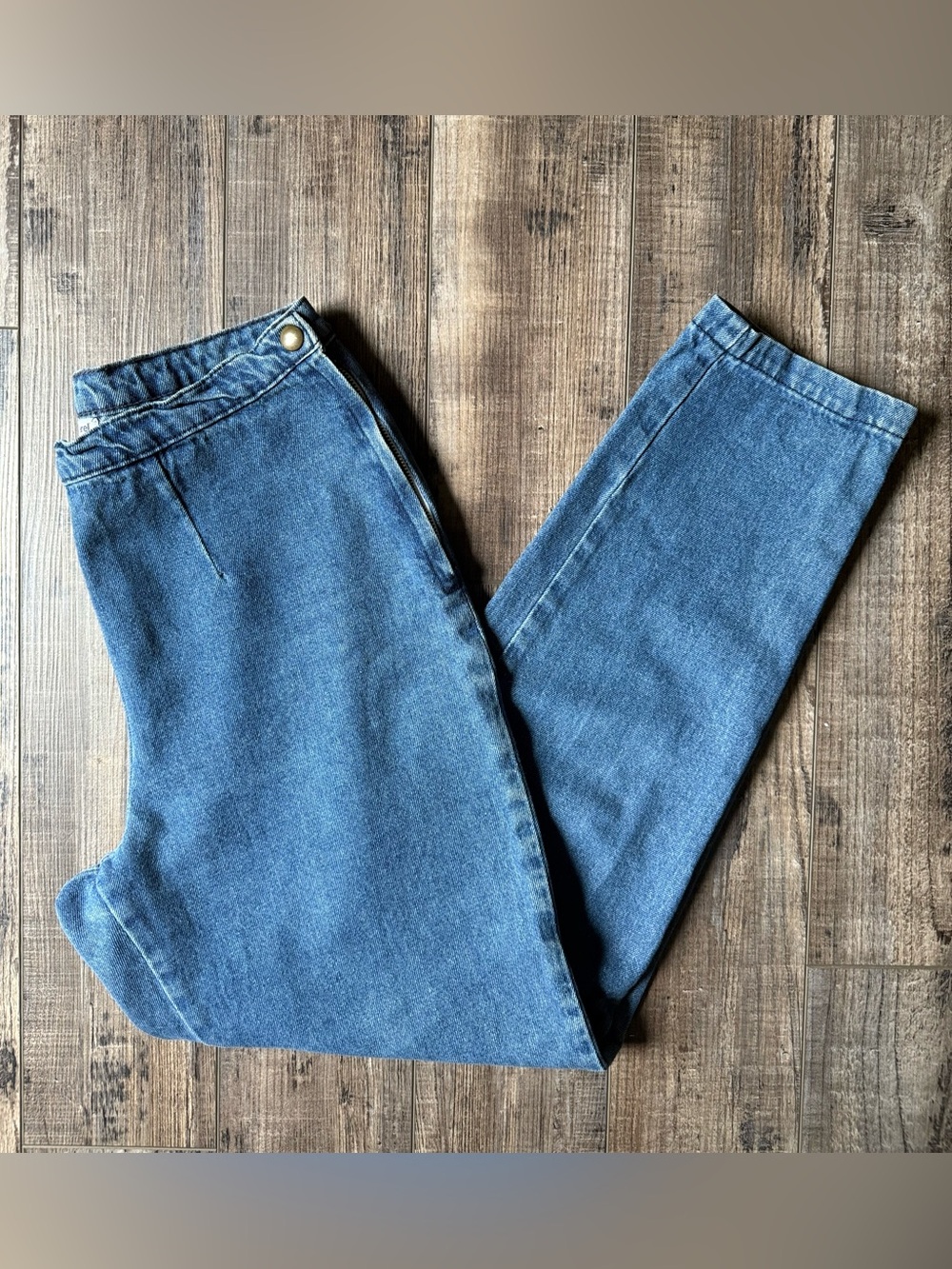 American Apparel Side Zip High Waisted Tapered Jeans M